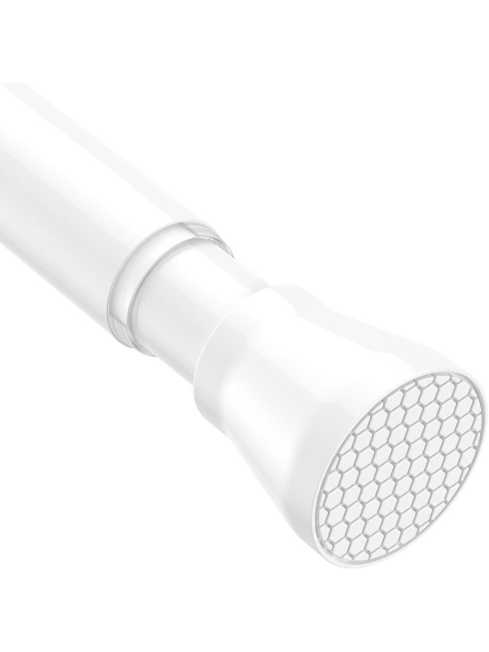 Adjustable Tension Curtain Rod 28-48 Inch, No Drill, 7/8" Diameter, White